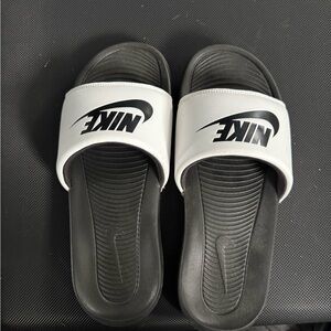 Nike Black and White Mens Slides